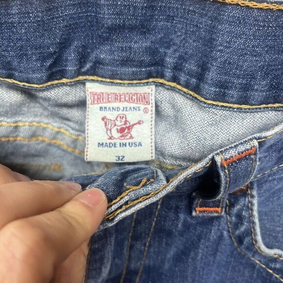 Men’s True Religion Joey 32x34 Twisted Seam Boot Cut Flare Jeans (Actual 33x29) - Picture 4 of 11